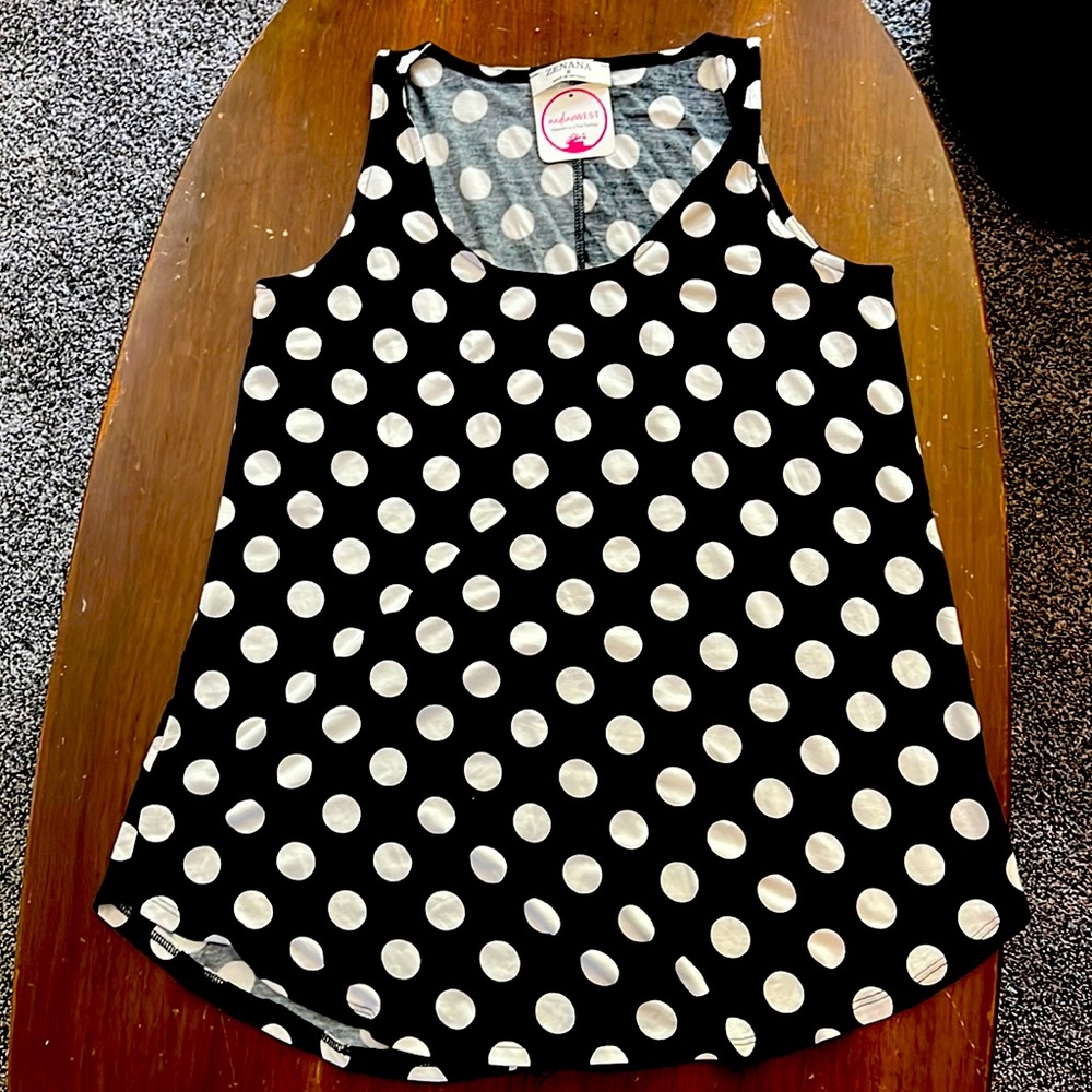 Black & White Polka Dot Tank